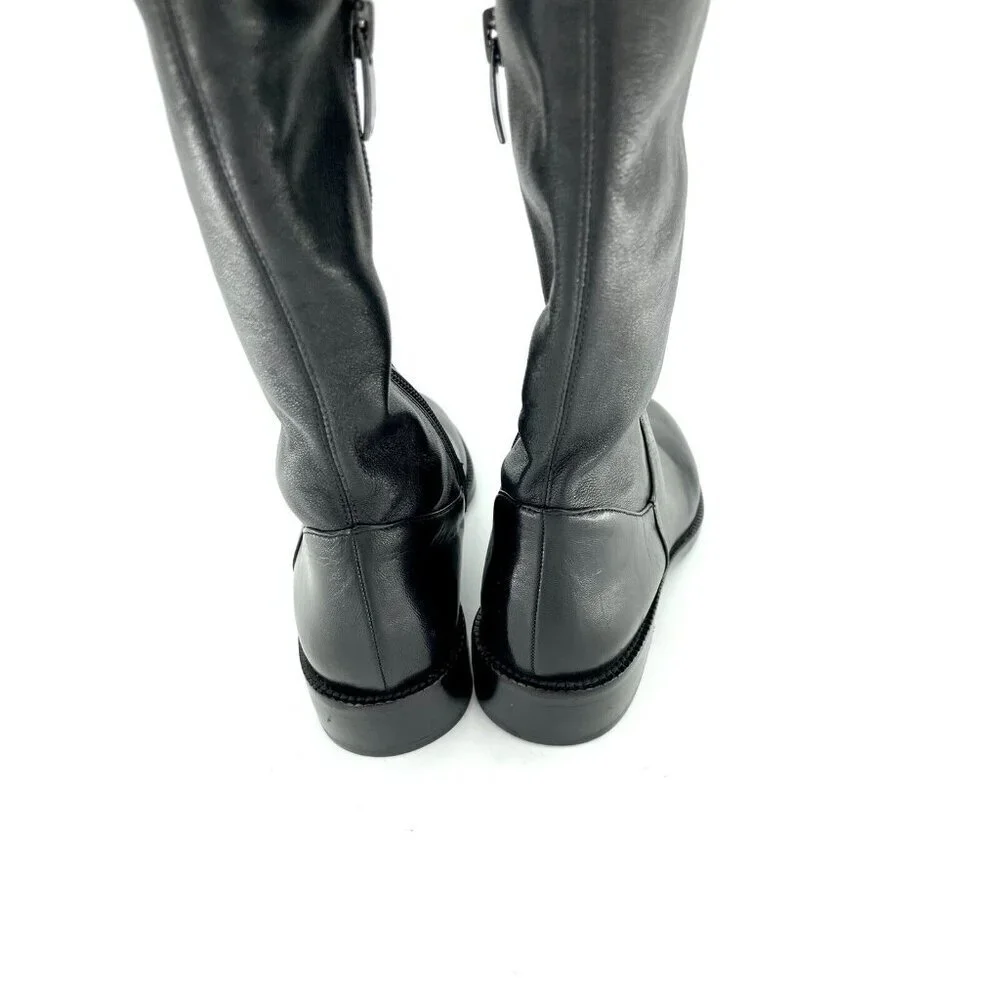 Via Spiga Boots Boni Over the Knee Black Leather Tall Riding SZ 5.5 New